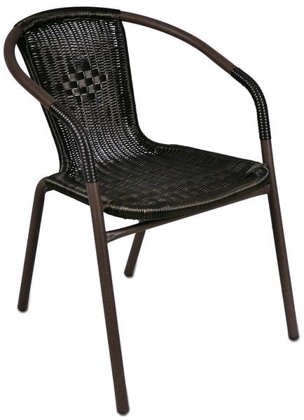 Dilego Bistrostuhl stapelbar (Stahl-Polyrattan)