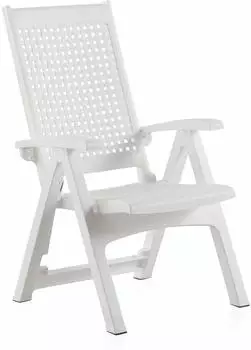 SHAF Metal multi-position armchair white
