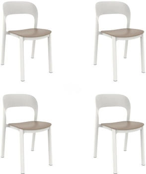 Garbar Ona Chair (4 pcs) white/sand