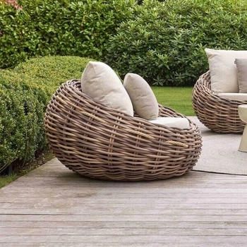 Applebee Cocoon Loungesessel Polyrattan/Bee Wett Natur