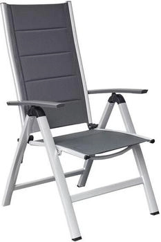 LC Home Unicamo Klappsessel Aluminium/Textilene Dunkelgrau/Hellgrau