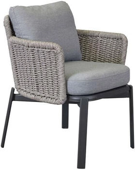 LC Home Bari II Gartensessel Aluminium/Rope/Olefin Hellgrau