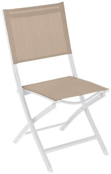 Hespéride Essentia Set 4 foldable garden chairs linen/white