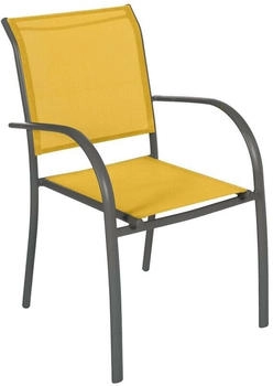 Hespéride Piazza Garden Stacking Armchair mustard/graphite