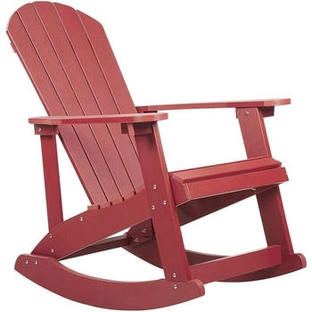 Beliani Garden rocking chair Adirondack red Beliani Garden rocking chair Adirondack red