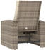 vidaXL Gartensessel verstellbar mit Kissen Polyrattan hellbraun (364103)