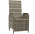 vidaXL Garten-Relaxsessel mit Kissen 2 Stk. Poly Rattan grau