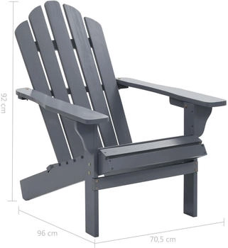 vidaXL Adirondack-Gartenstuhl grau