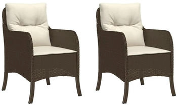 vidaXL Garden Chair 2-Pcs (365146) brown