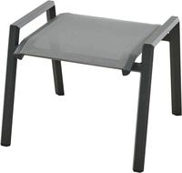 Siena Garden Hocker "TAURO" Gestell aus Aluminium, Ranotex Bezug royal-grey, matt