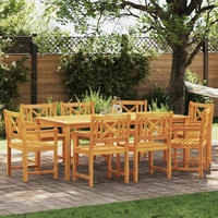 vidaXL Gartenst&uuml;hle 8 pcs Natur Massives Akazienholz