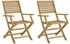 vidaXL Gartenstühle 2 Stk. Klappbar 54,5x61,5x86,5cm Massivholz Akazie (365737)
