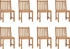 vidaXL Gartenstühle 8 Stk. mit Kissen Massivholz Teak (3073150)