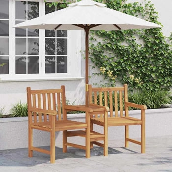 vidaXL Outdoor-St&uuml;hle Braun 152 x 63 x 89 cm Teak-Massivholz (42001957)