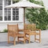 vidaXL Outdoor-Stühle Braun 152 x 63 x 89 cm Teak-Massivholz (42001957)