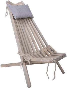 Garden Pleasure Relaxsessel Falun klappbar Kiefer ge&ouml;lt aschgrau (960374)