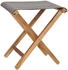 vidaXL Klappstühle 2 Stk. Teak Massivholz und Stoff Dunkelgrau (310670)