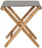 vidaXL Klappstühle 2 Stk. Teak Massivholz und Stoff Dunkelgrau (310670)