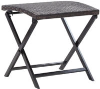vidaXL Klapphocker Poly Rattan Braun