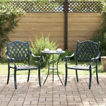 vidaXL Gartenstuhl 2 pcs Grün 55 x 56,5 x 91cm Aluminium (42002377)