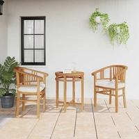 vidaXL Stuhl 2 stk. Braun Massivholz Teak