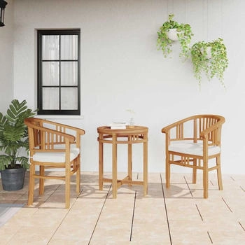 vidaXL Gartenst&uuml;hle 2 pcs Braun 63 x 58 x 89 cm Teak-Massivholz (42008384)