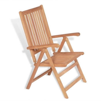 vidaXL Verstellbare Gartenstühle 2 Stk. Massivholz Teak (43029)