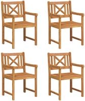 vidaXL Gartenst&uuml;hle 4 pcs Natur Massives Akazienholz