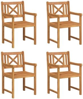 vidaXL Gartenstuhl 4 pcs Braun 56 x 56 x 90cm Massivholz Akazie (3324846)
