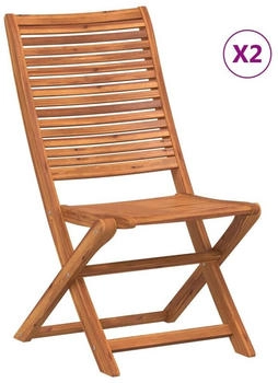 vidaXL Gartenstühle 2 Stk. Klappbar Massivholz Akazie (367696)
