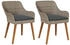 vidaXL Gartenstuhl 2 pcs Schwarz 55 x 62,5 x 82 cm Poly-Rattan (42006213)