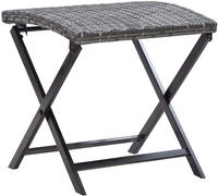 vidaXL Klapphocker Poly Rattan Grau