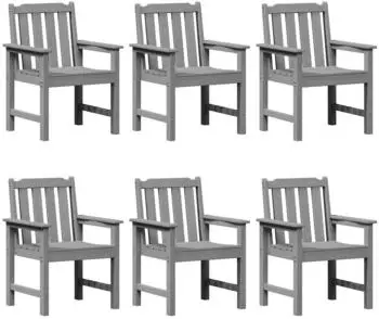 vidaXL Garten-Essstuhl 6 pcs Weiß 65,5 x 55,5 x 88 cm Plastik (3335798)