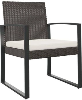 vidaXL Garten-Esszimmerstühle 2 Stk. Braun PP-Rattan (360204)