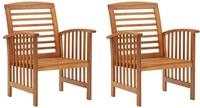 vidaXL Gartenst&uuml;hle 2 Stk. Massivholz Akazie