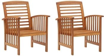 vidaXL Gartenstühle 2 Stk. Massivholz Akazie (310256)