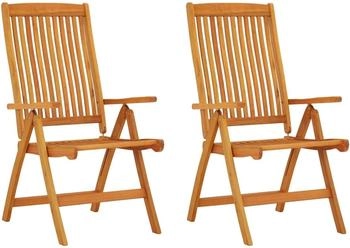 vidaXL Klappbare Gartenstühle 2 Stk. Massivholz Eukalyptus (316069)