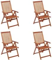 vidaXL Klappbare Gartenst&uuml;hle 4 Stk. Massivholz Akazie