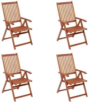 vidaXL Klappbare Gartenstühle 4 Stk. Massivholz Akazie (3065515)
