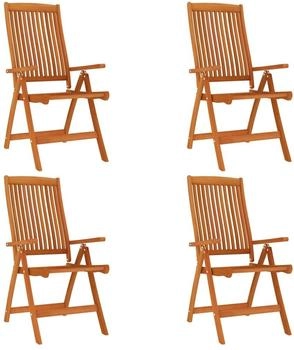vidaXL Klappbare Gartenstühle 4 Stk. Massivholz Eukalyptus (3087344)