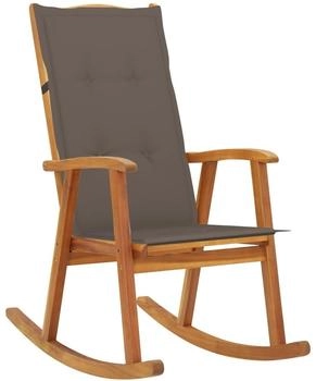 vidaXL Schaukelstuhl mit Auflagen Massivholz Akazie (3064187)