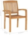 vidaXL Stapelbare Gartenstühle 4 Stk. Massivholz Teak (3073207)