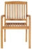 vidaXL Stapelbare Gartenstühle 4 Stk. Massivholz Teak (3073207)