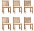 vidaXL Gartenstühle 6 Stk. mit Kissen Massivholz Teak (3073117)