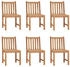vidaXL Gartenstühle 6 Stk. mit Kissen Massivholz Teak (3073117)