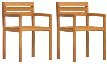 vidaXL Gartenst&uuml;hle 2 Stk. 50x53x80 cm Massivholz Akazie (4108138)