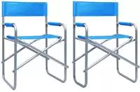 vidaXL Regiest&uuml;hle 2 Stk. Stahl Blau