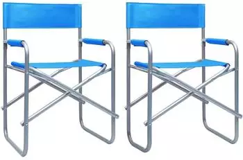 vidaXL Regiest&uuml;hle 2 Stk. Stahl Blau (47917)