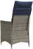 vidaXL Gartensessel Verstellbar mit Kissen Grau Poly Rattan (365642)