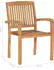 vidaXL Stapelbare Gartenstühle mit Kissen 4 Stk. Massivholz Teak (3073220)